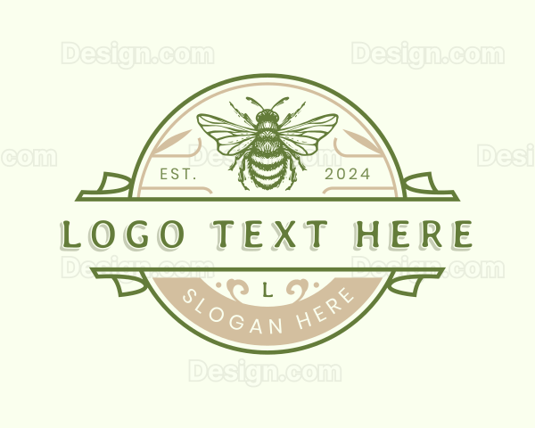 Organic Bee Honey Logo