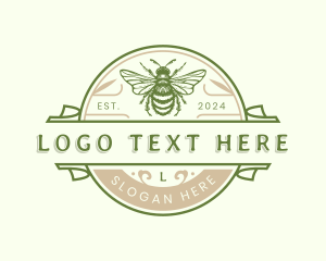 Organic Bee Honey Logo