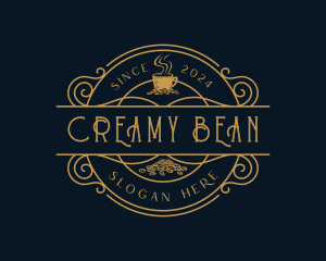 Coffee Bean Cup Cafe logo design