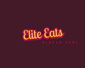 Retro Cursive Business logo design