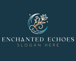 Floral Moon Beauty logo design