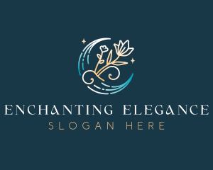 Floral Moon Beauty logo design