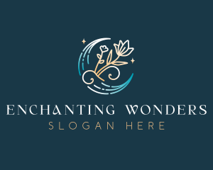 Floral Moon Beauty logo design