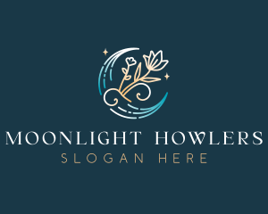 Floral Moon Beauty logo design