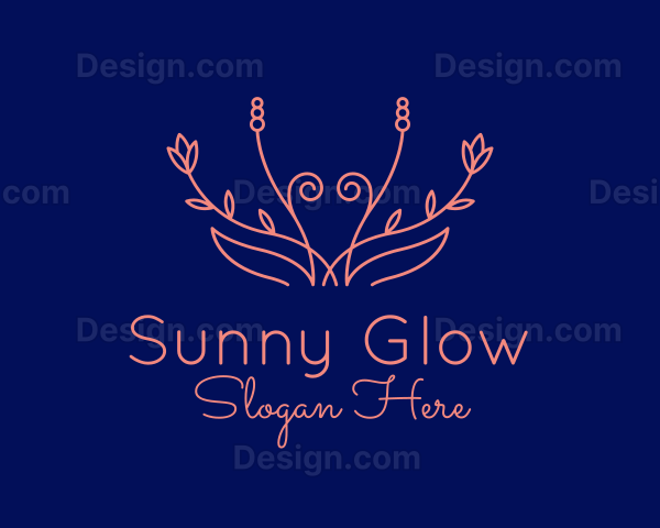 Orange Floral Vine Logo