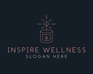 Candle Wellness Decoration logo design