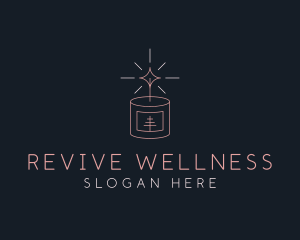 Candle Wellness Decoration logo design