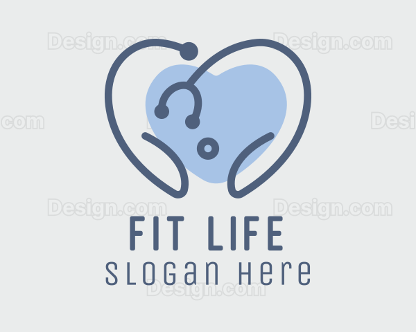 Pregnancy Stethoscope Health Logo