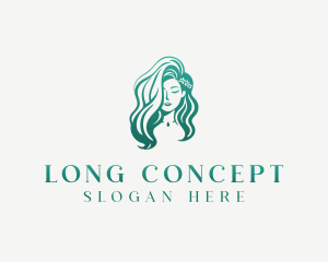 Feminine Floral Hairstyle logo