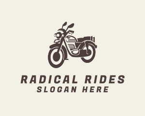 Motorbike Retro Rider logo design