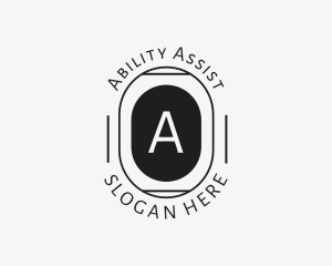 Minimalist Hipster Oval logo design