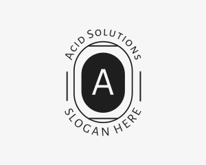 Minimalist Hipster Oval logo design