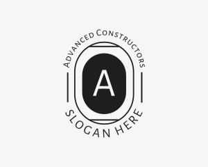 Minimalist Hipster Oval logo design