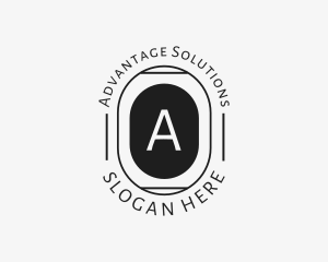 Minimalist Hipster Oval logo design