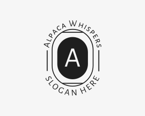 Minimalist Hipster Oval logo design