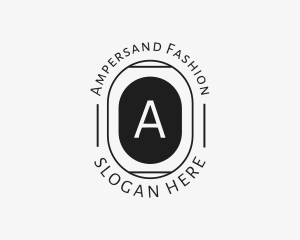 Minimalist Hipster Oval logo design