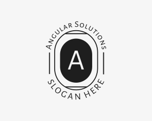 Minimalist Hipster Oval logo design