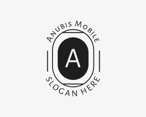 Minimalist Hipster Oval logo design