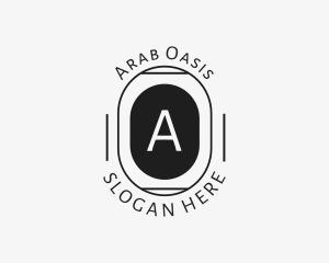 Minimalist Hipster Oval logo design