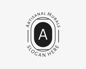 Minimalist Hipster Oval logo design