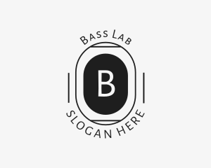 Minimalist Hipster Oval logo design