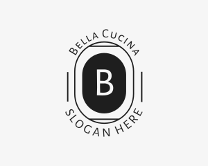 Minimalist Hipster Oval logo design