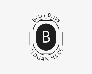 Minimalist Hipster Oval logo design