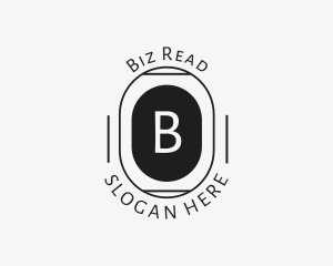 Minimalist Hipster Oval logo design