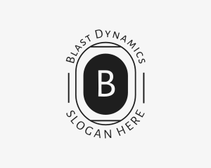 Minimalist Hipster Oval logo design