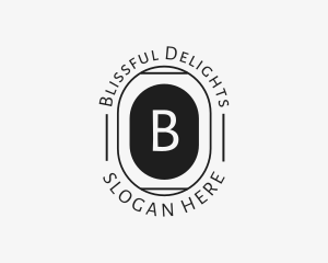 Minimalist Hipster Oval logo design