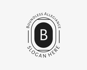 Minimalist Hipster Oval logo design