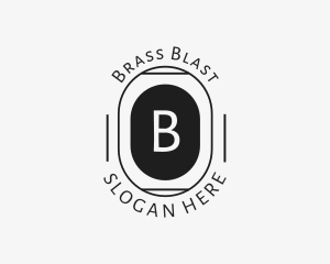 Minimalist Hipster Oval logo design