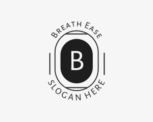 Minimalist Hipster Oval logo design