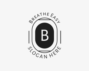 Minimalist Hipster Oval logo design