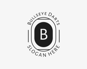 Minimalist Hipster Oval logo design