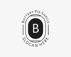 Minimalist Hipster Oval logo design