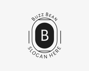 Minimalist Hipster Oval logo design