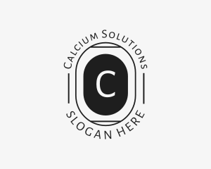 Minimalist Hipster Oval logo design