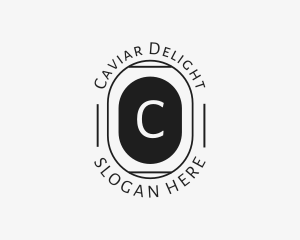 Minimalist Hipster Oval logo design