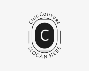 Minimalist Hipster Oval logo design