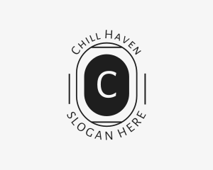 Minimalist Hipster Oval logo design