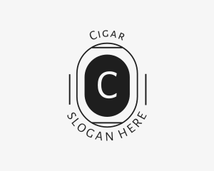 Minimalist Hipster Oval logo design