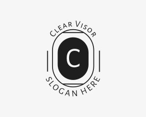 Minimalist Hipster Oval logo design