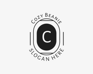 Minimalist Hipster Oval logo design