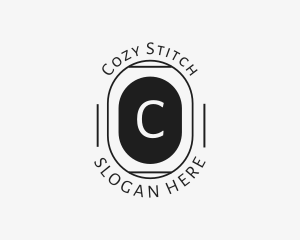 Minimalist Hipster Oval logo design