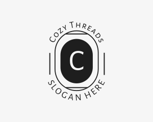 Minimalist Hipster Oval logo design