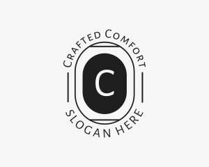 Minimalist Hipster Oval logo design