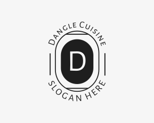 Minimalist Hipster Oval logo design