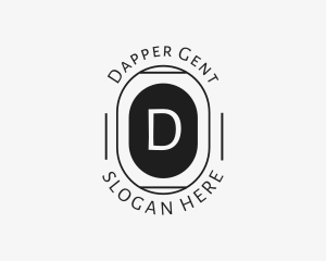 Minimalist Hipster Oval logo design