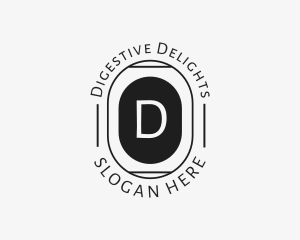 Minimalist Hipster Oval logo design